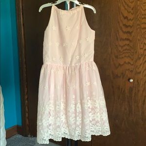 Girls pink and white forms dress